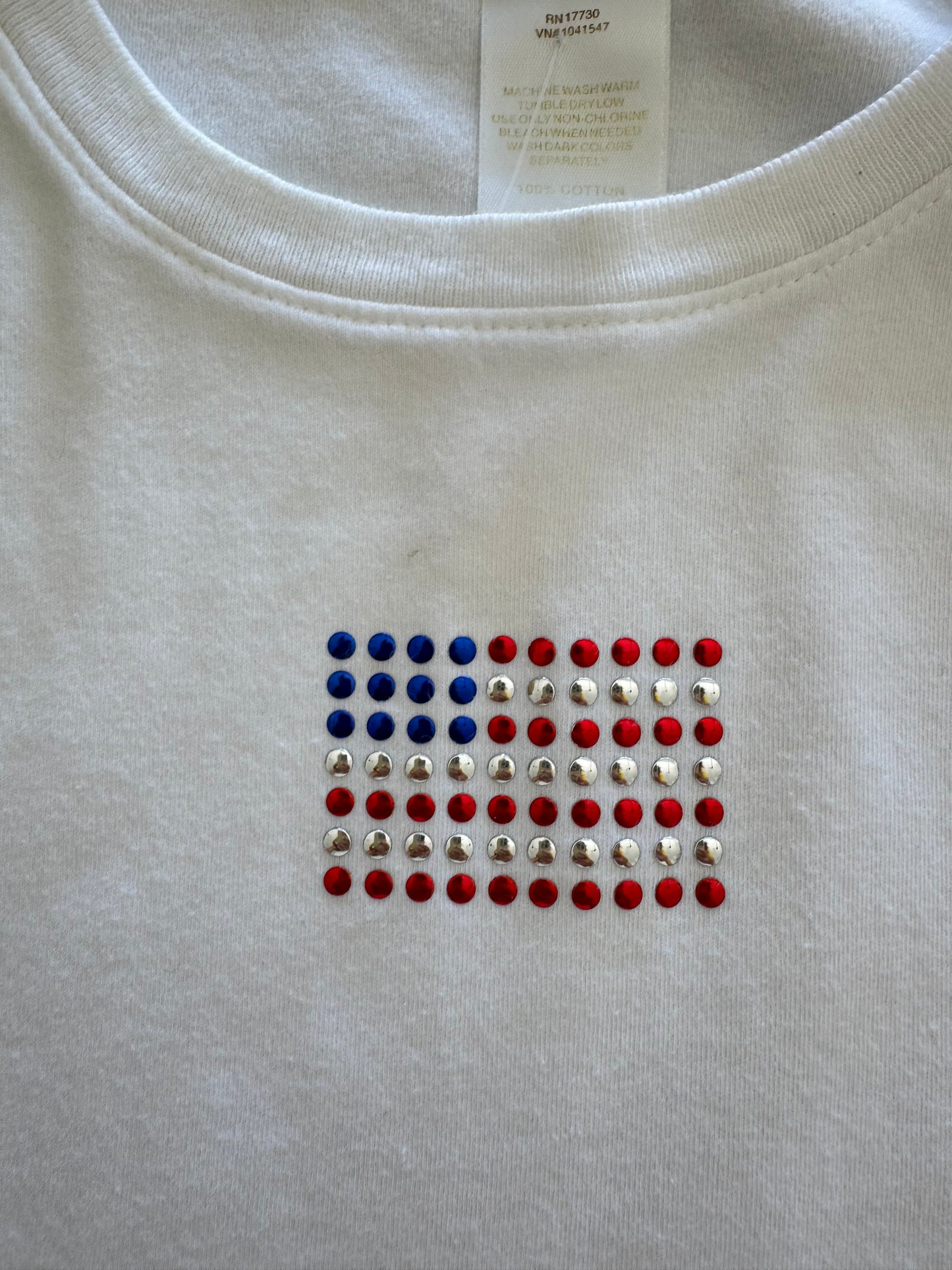 Vintage Women’s 4th of July Flag Slightly Cropped Tee - L