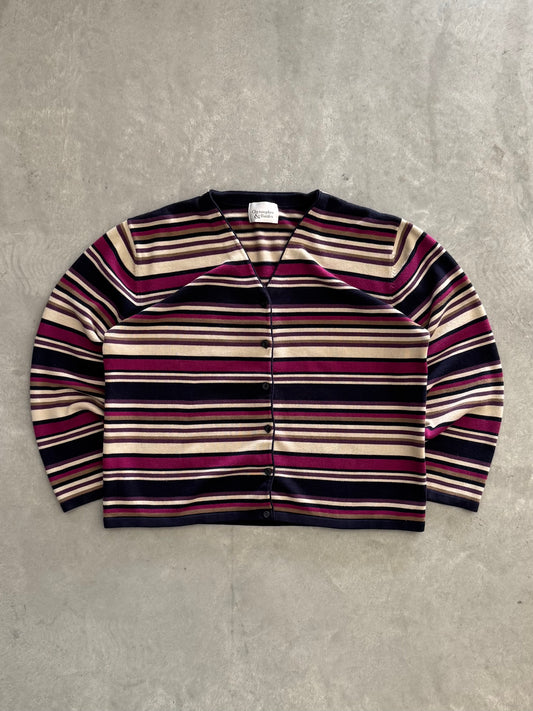 Vintage Christopher & Banks Striped Cardigan - XL