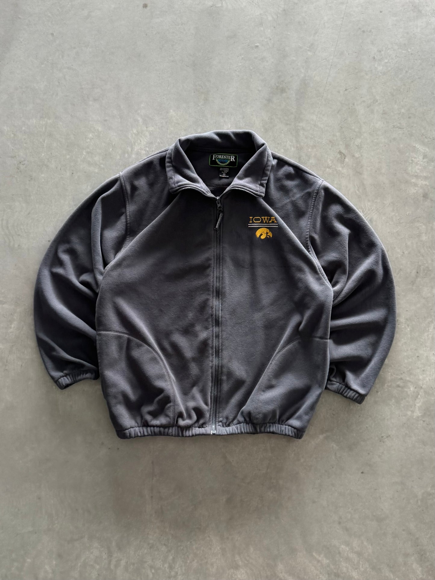 Vintage Iowa Hawkeyes Fleece Zip Up - M