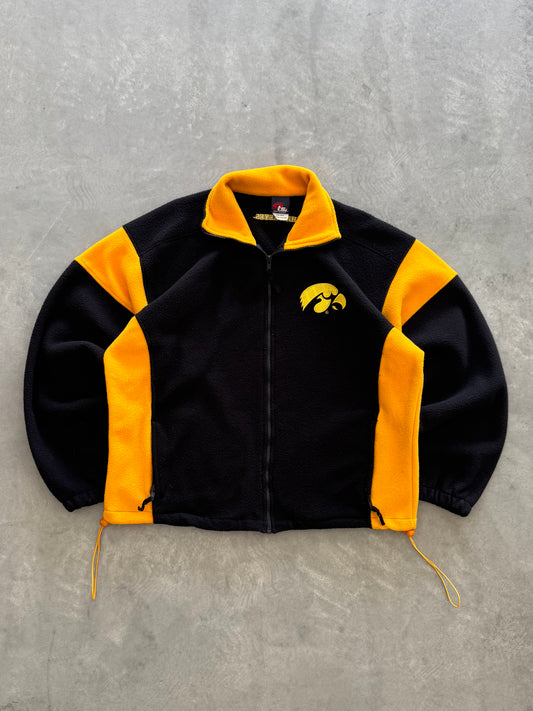 Vintage 90s Iowa Hawkeyes Fleece Zip Up - L
