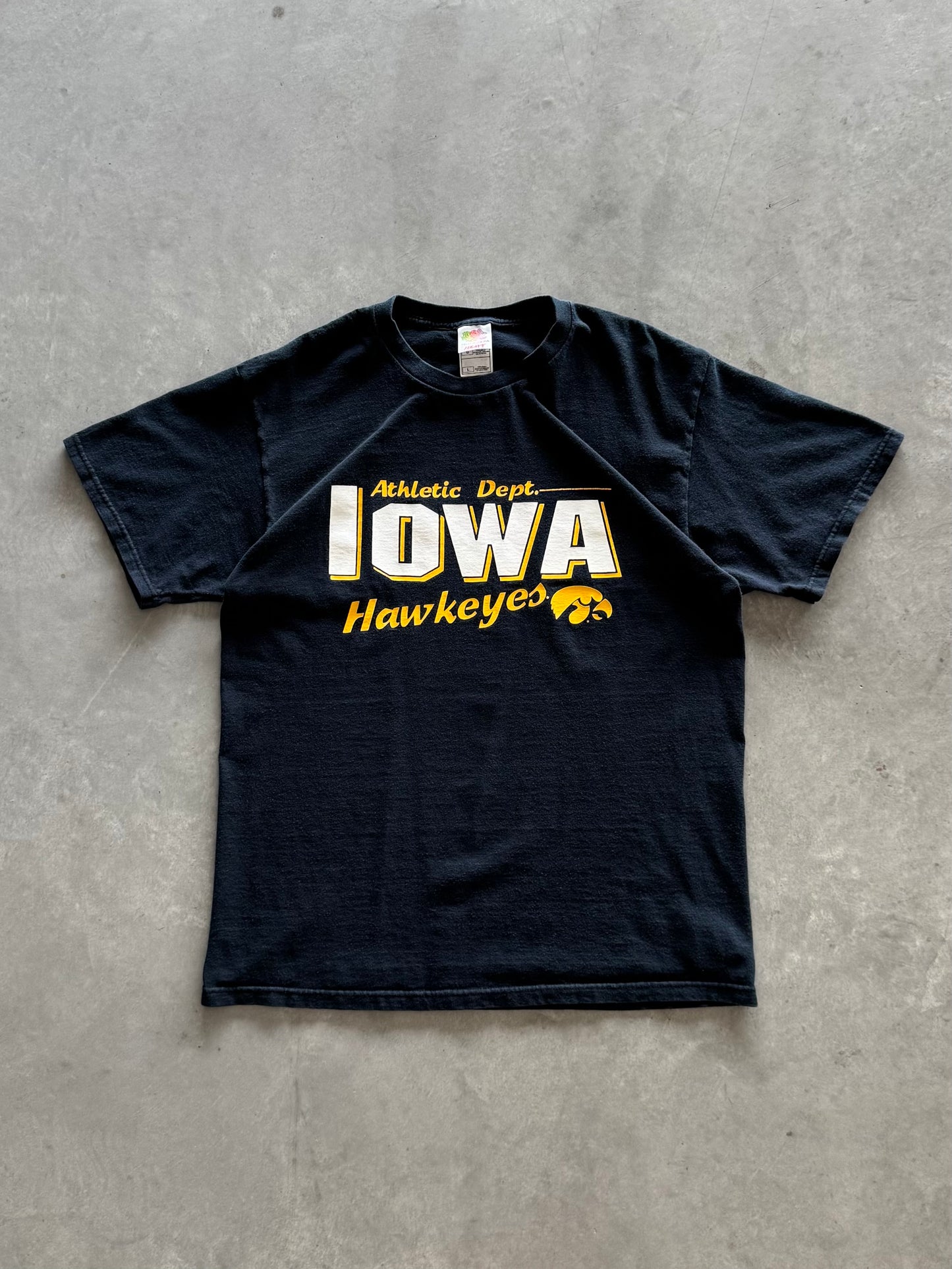 Vintage Iowa Hawkeyes Athletic Dept. Tee - L