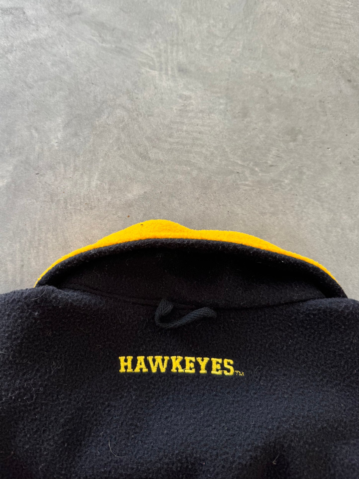 Vintage 90s Iowa Hawkeyes Fleece Zip Up - L