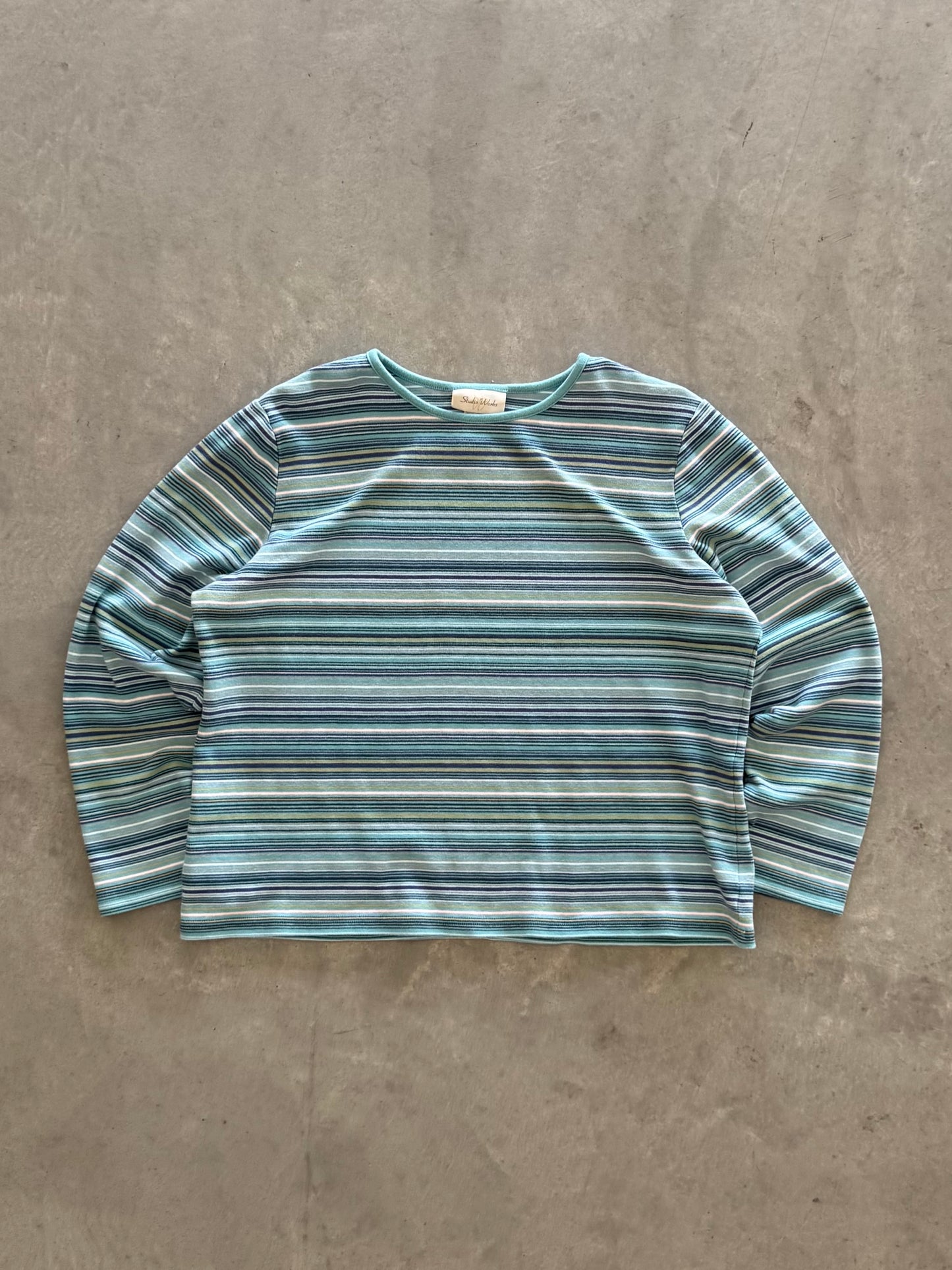 Vintage Women’s Striped Long Sleeve Tee - XL