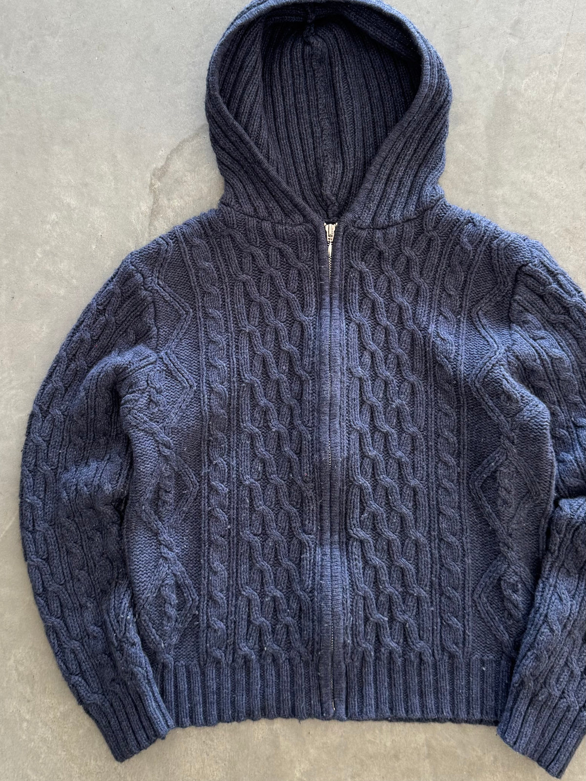 Vintage Knit Women’s Zip Up Hoodie - M