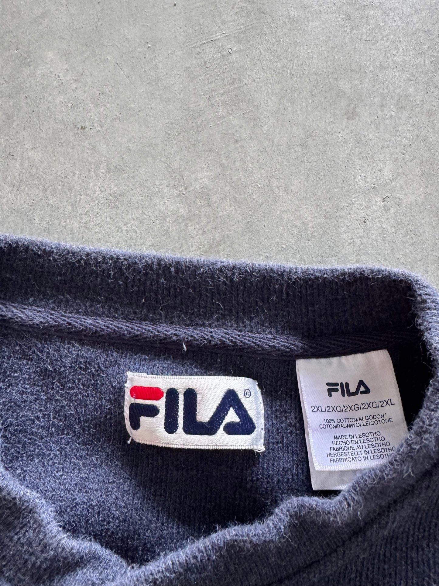 Vintage 90s Fila Henley Long Sleeve - XXL