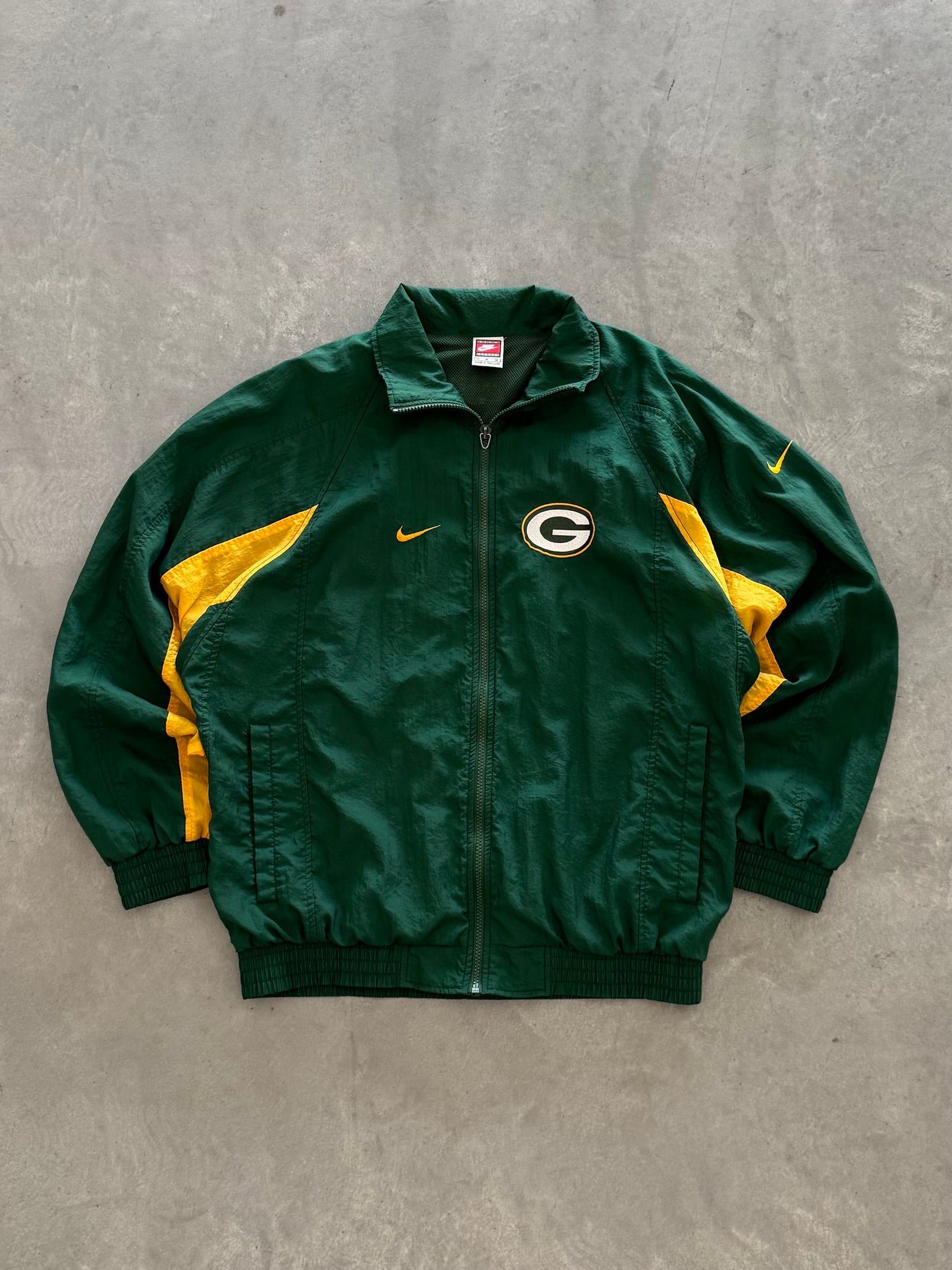 Vintage 90s Nike Green Bay Packers Windbreaker - M