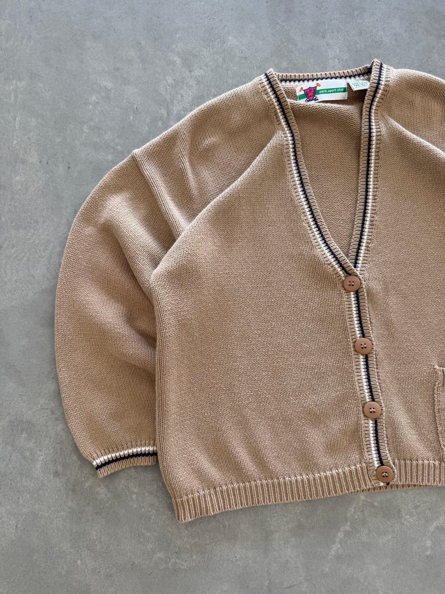 Vintage 90s Paris Sports Club Cardigan - M