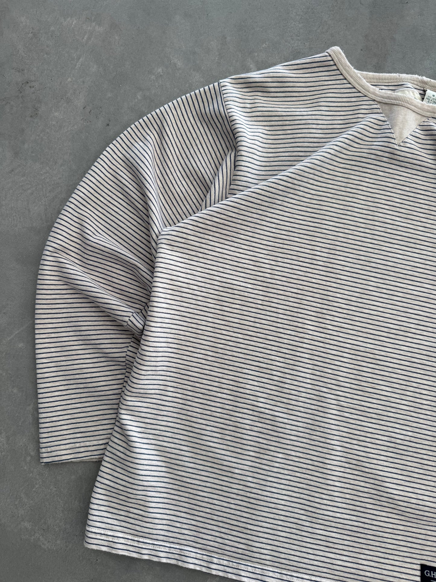 Vintage Striped Long Sleeve Tee - M
