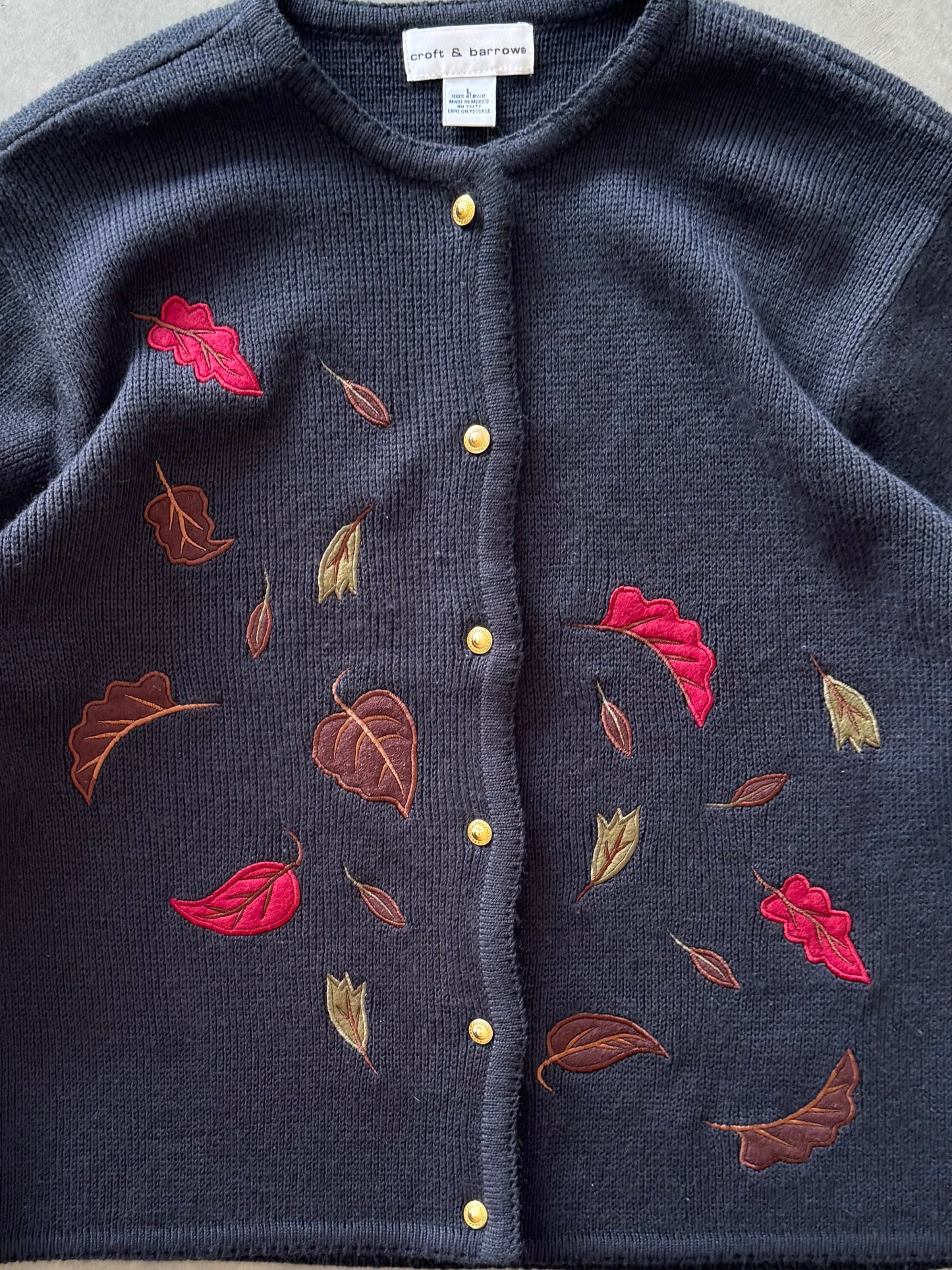 Vintage Fall Cardigan - L