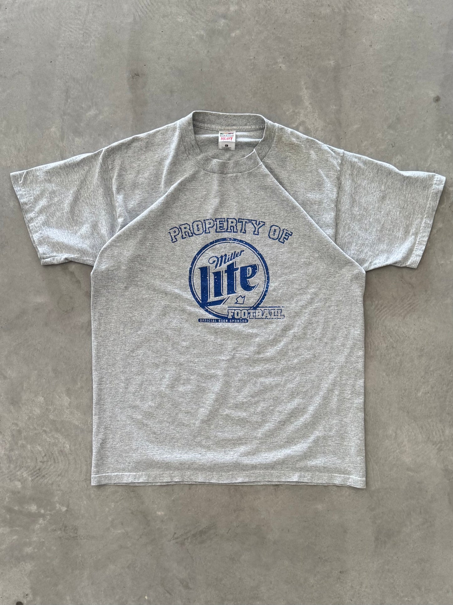 Vintage Miller Lite Football Tee - XL