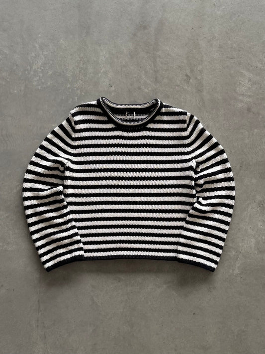 Striped Knit Women’s Sweater - M