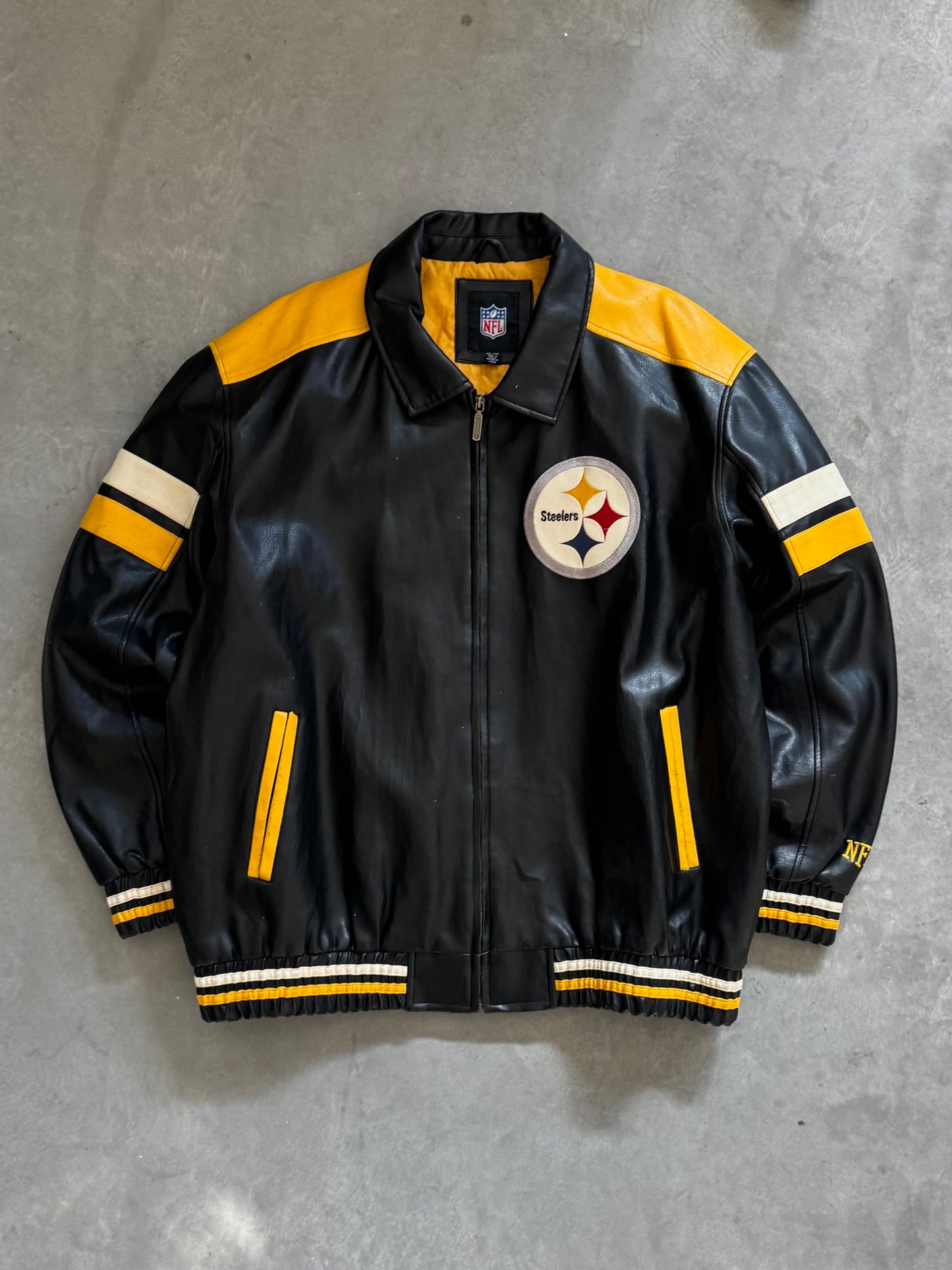 Vintage Pittsburgh Steelers Leather Jacket - XXL