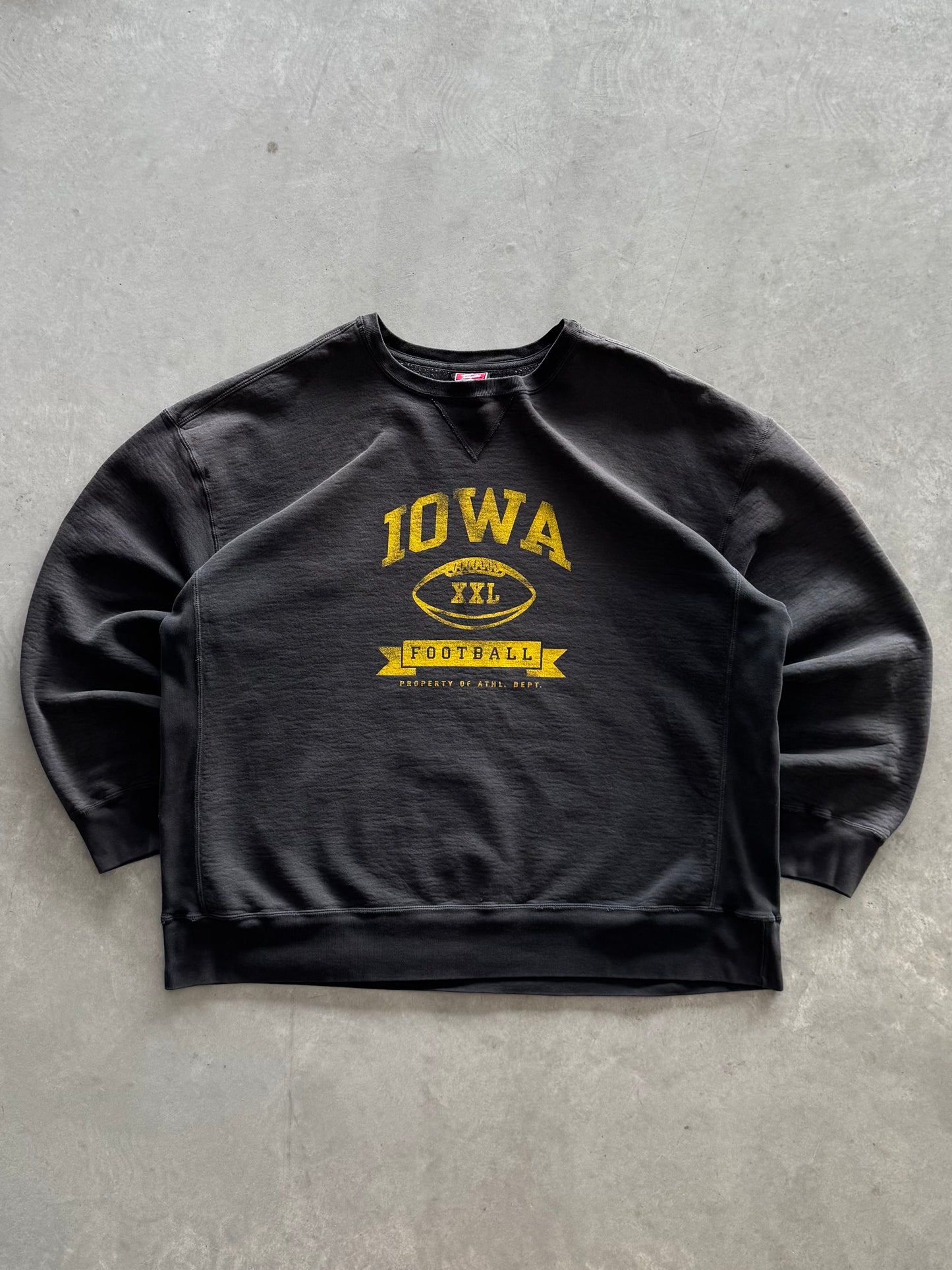 Vintage Iowa Hawkeyes Football Sweatshirt - XXL