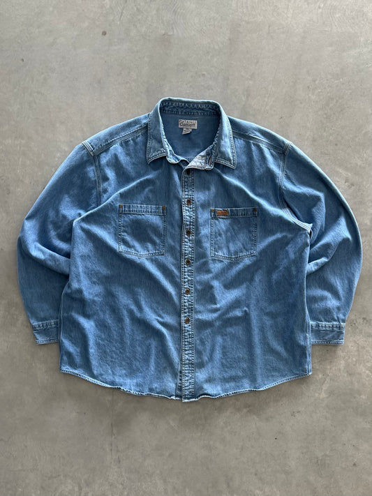 Vintage Carhartt Denim Button Up Jacket - XXL