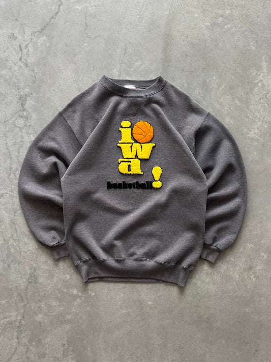Vintage Iowa Hawkeyes Basketball Sweatshirt - L