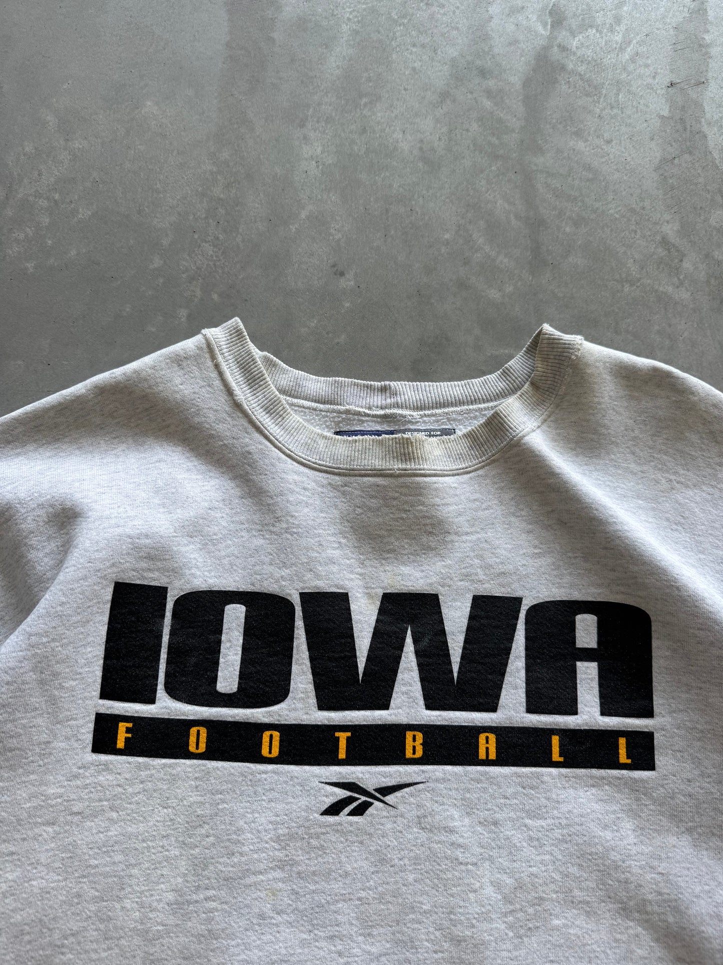 Vintage 90s Reebok Iowa Hawkeyes Football Sweatshirt - XXL