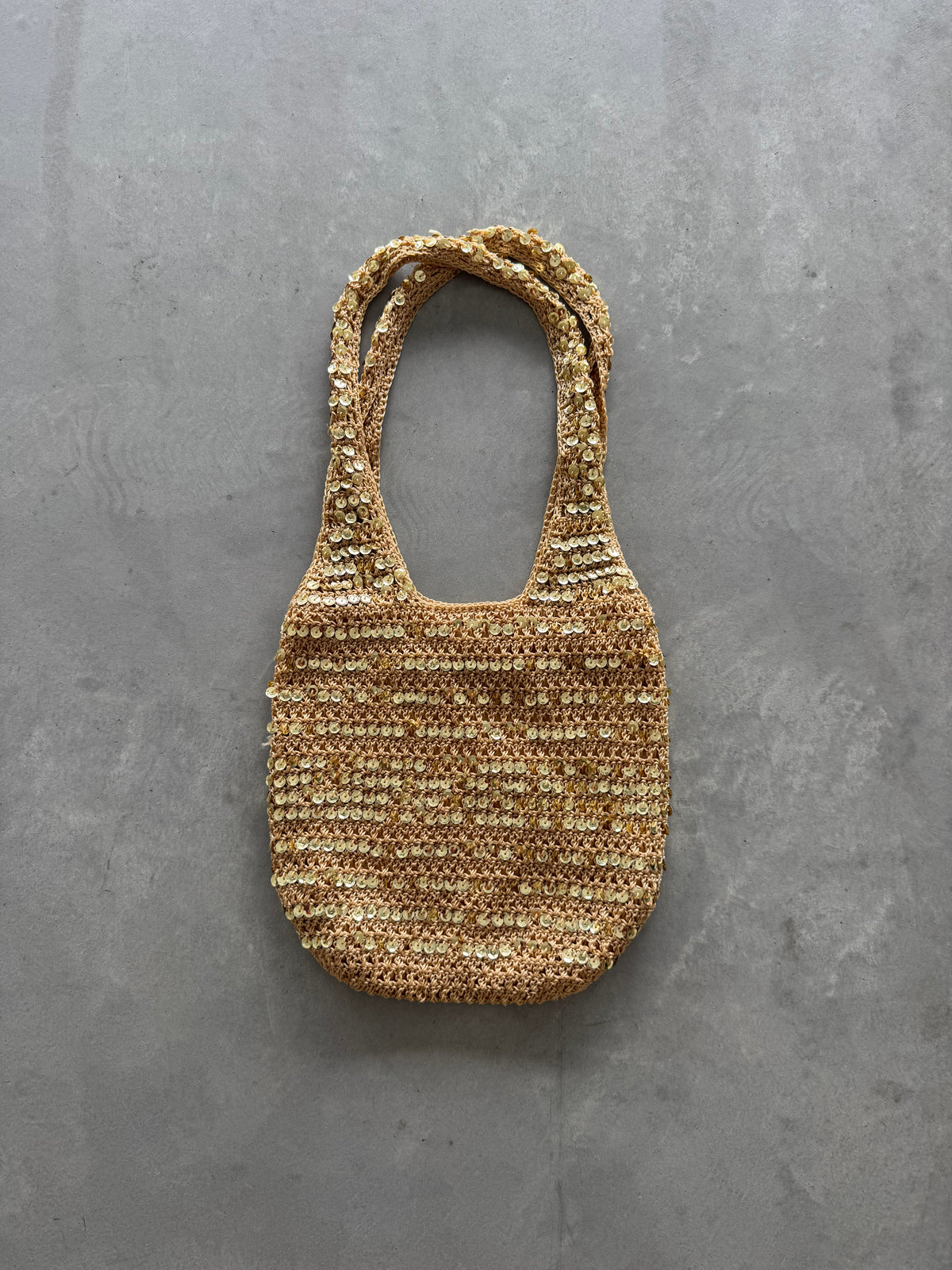 Vintage Crochet Sequin Purse
