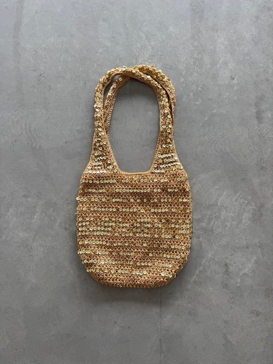Vintage Crochet Sequin Purse
