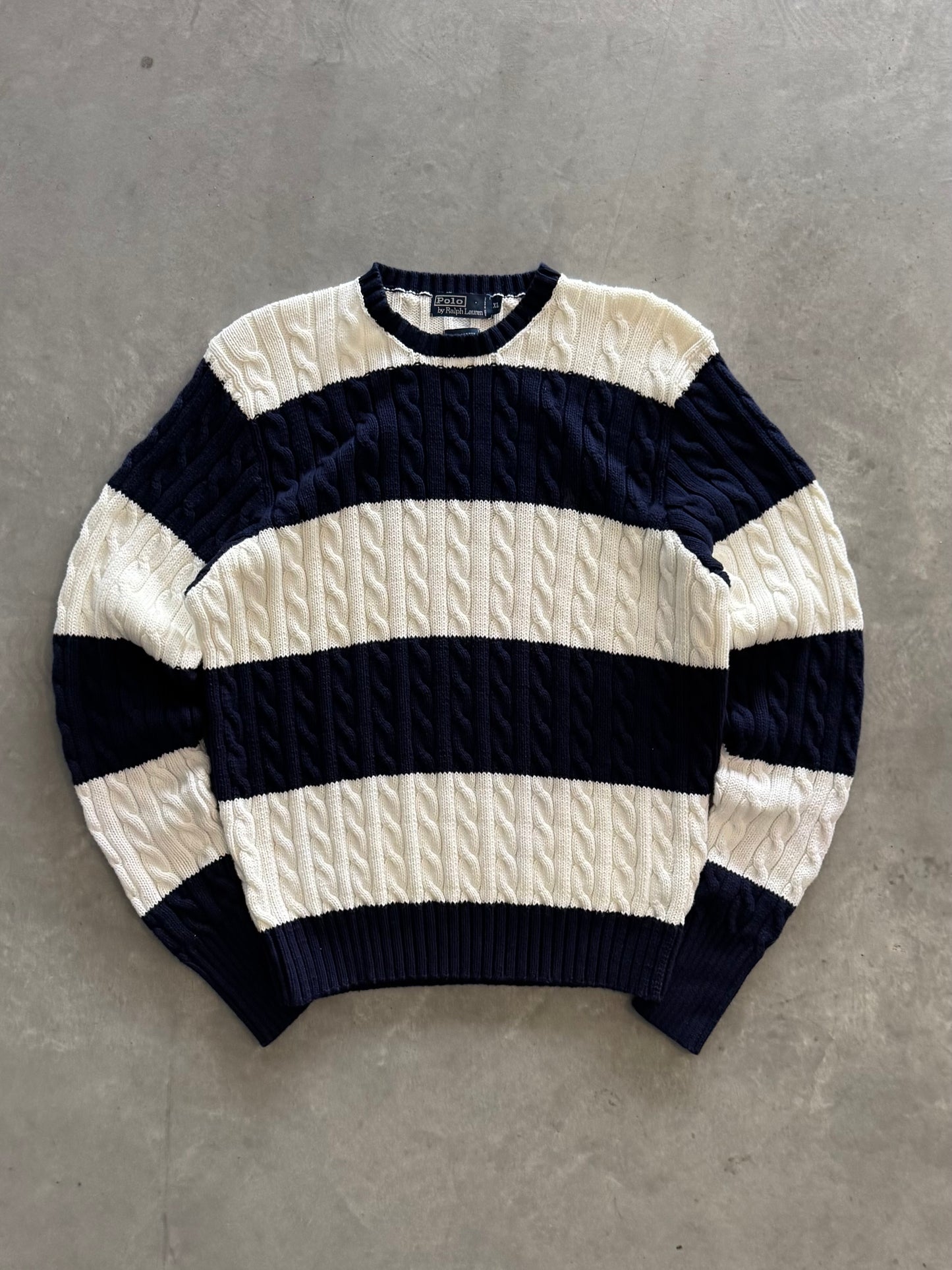Vintage Polo Ralph Lauren Striped Sweater - XL