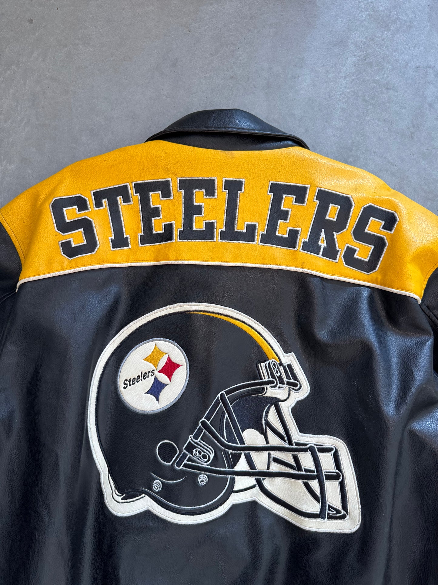 Vintage Pittsburgh Steelers Leather Jacket - XXL