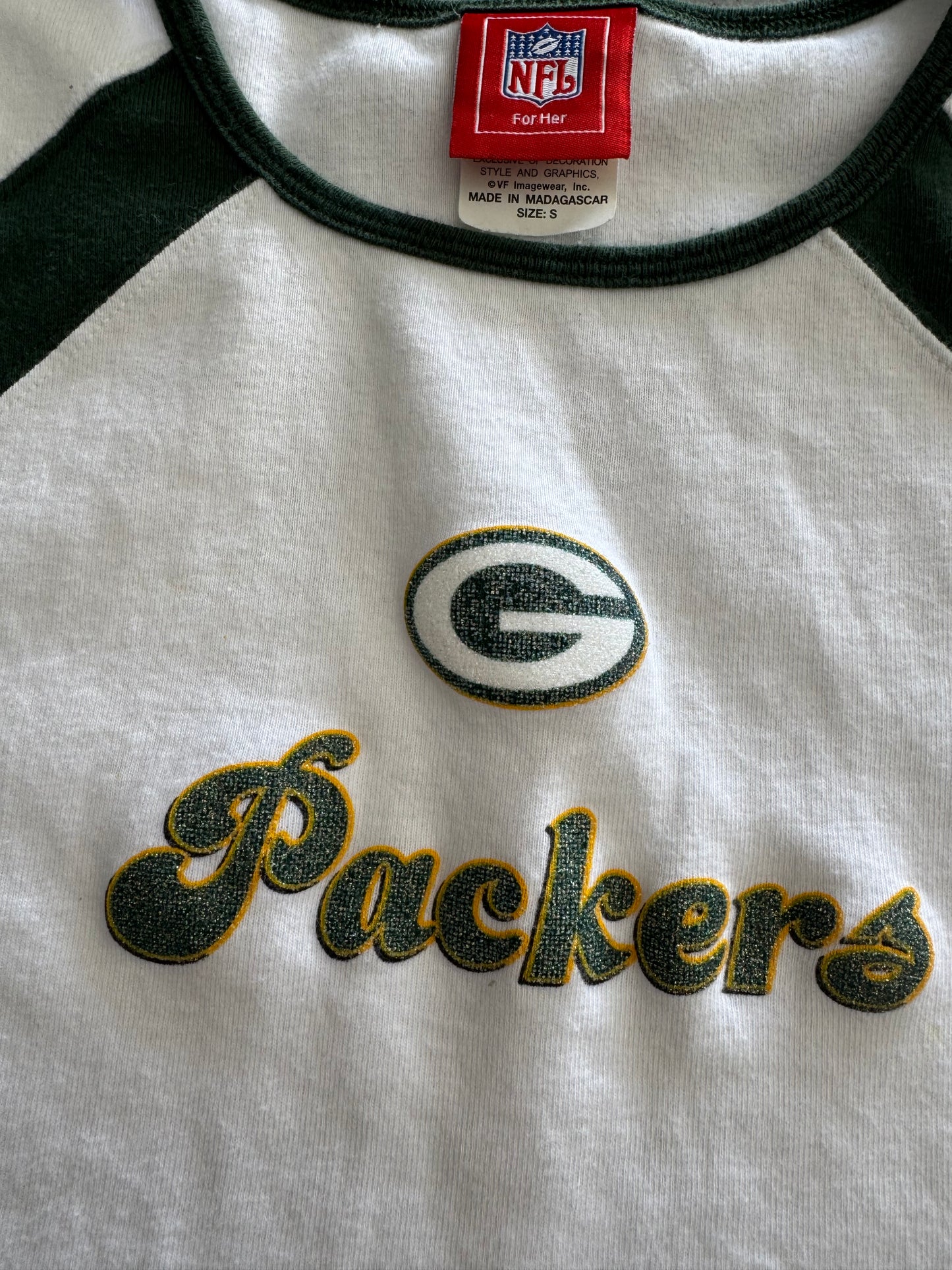 Vintage Green Bay Packers Women’s Baby Tee - S