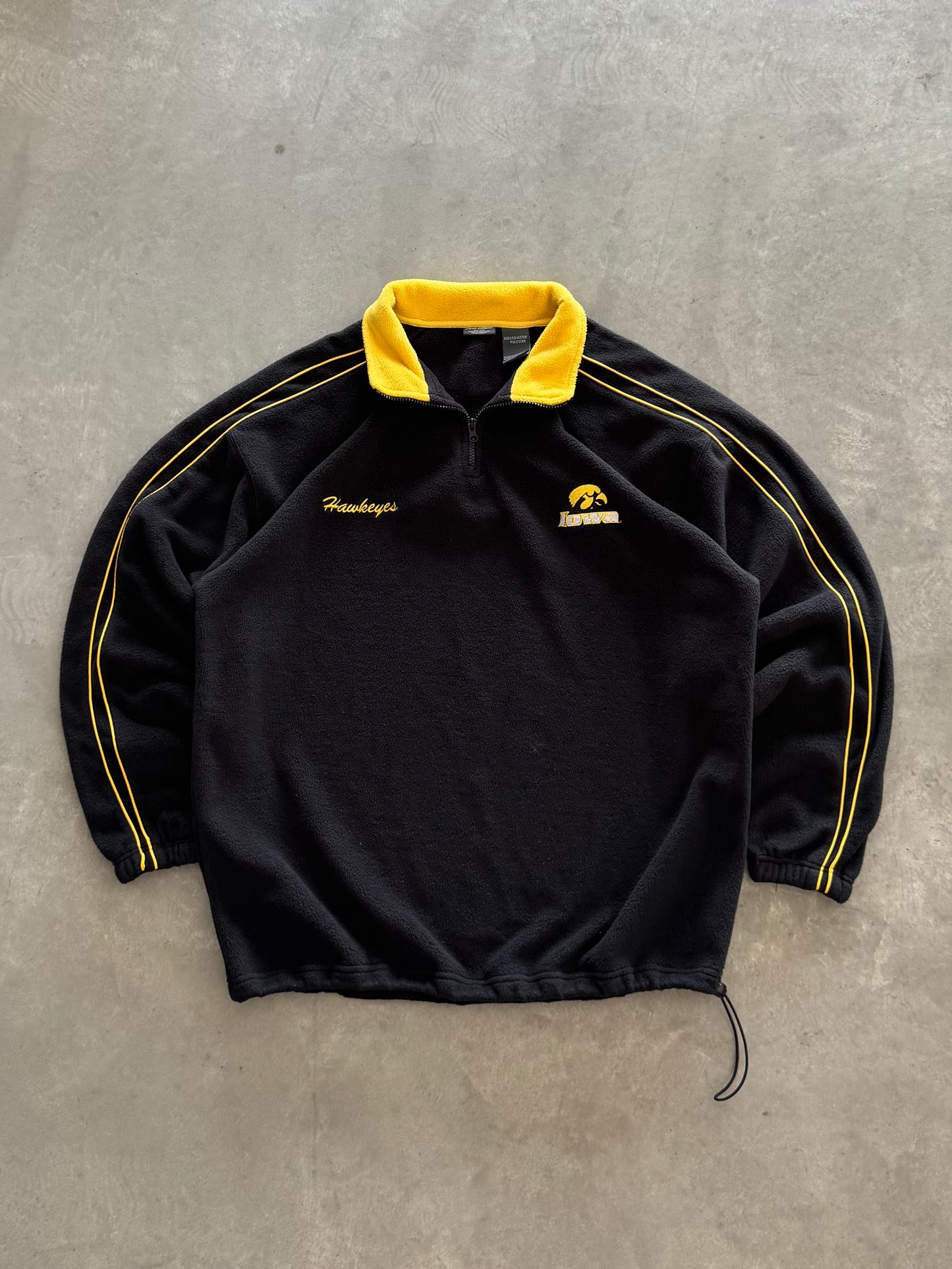 Vintage Iowa Hawkeyes Fleece Quarterzip- XXL