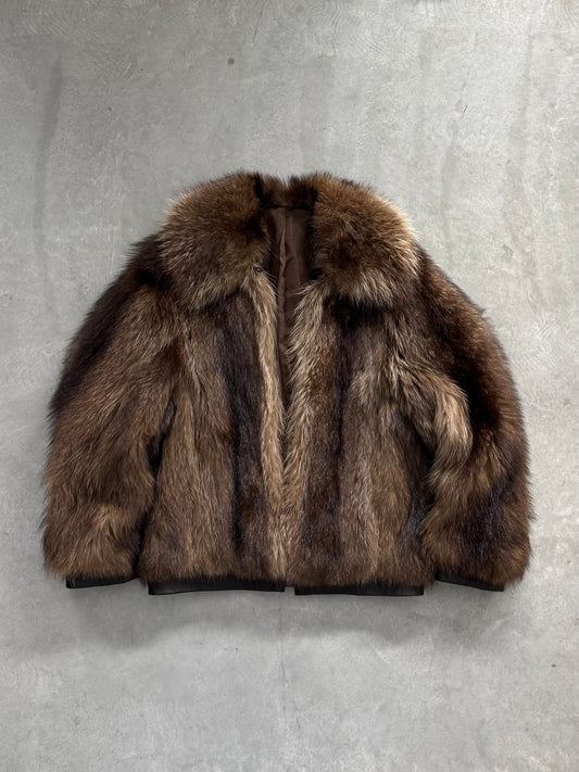 Vintage Real Fur Coat - L