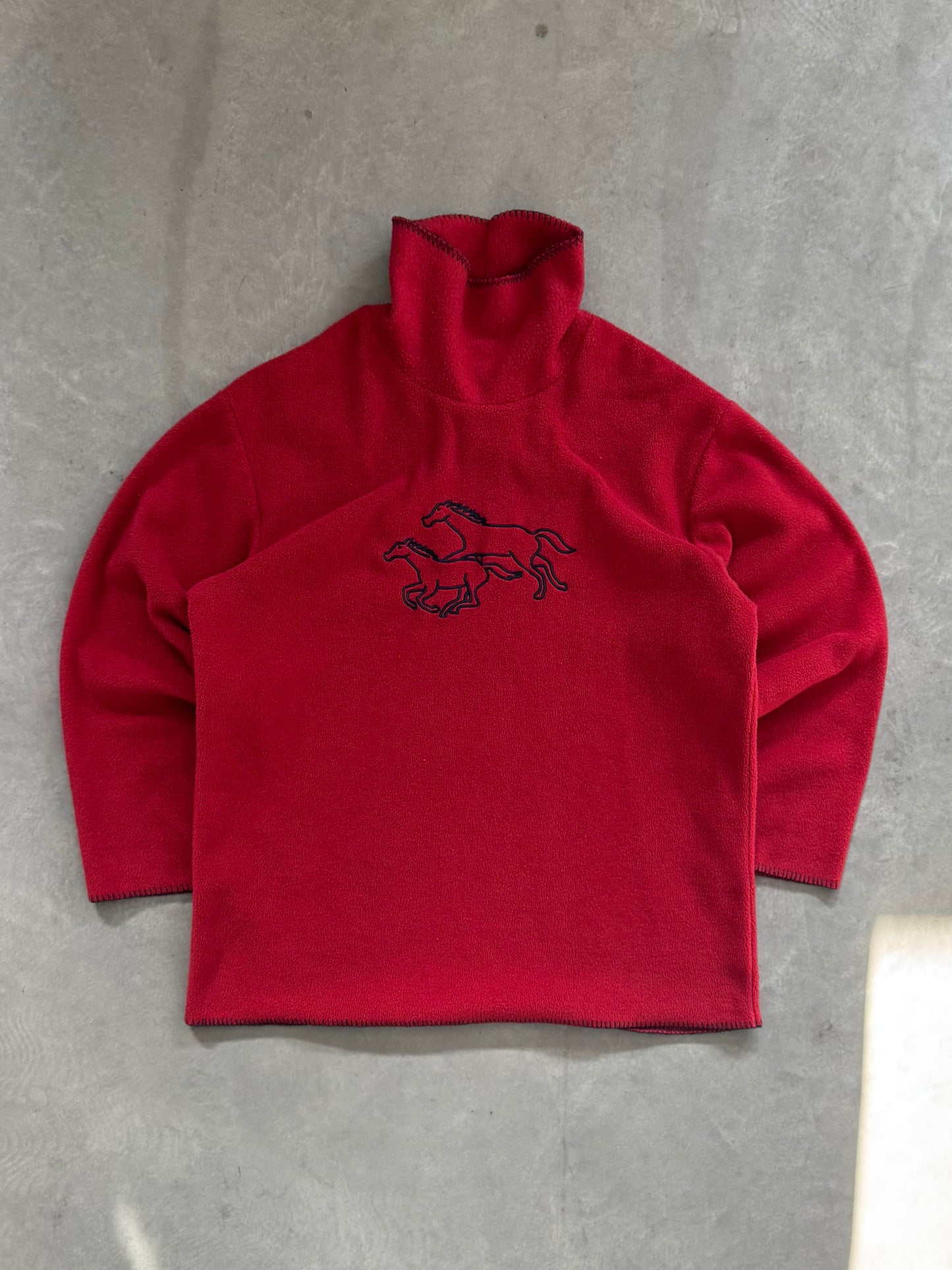 Vintage Christopher & Banks Mustang Fleece Pullover - L