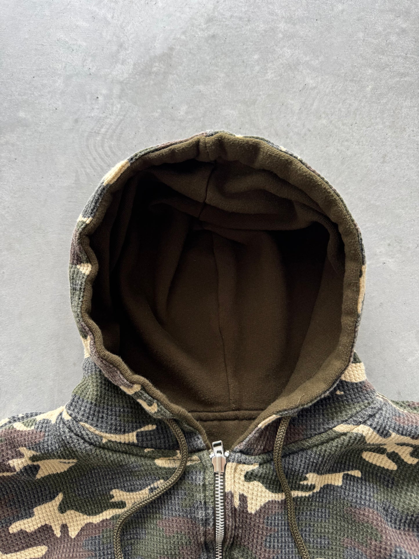 Vintage Camo Reversible Zip Up Hoodie - XL