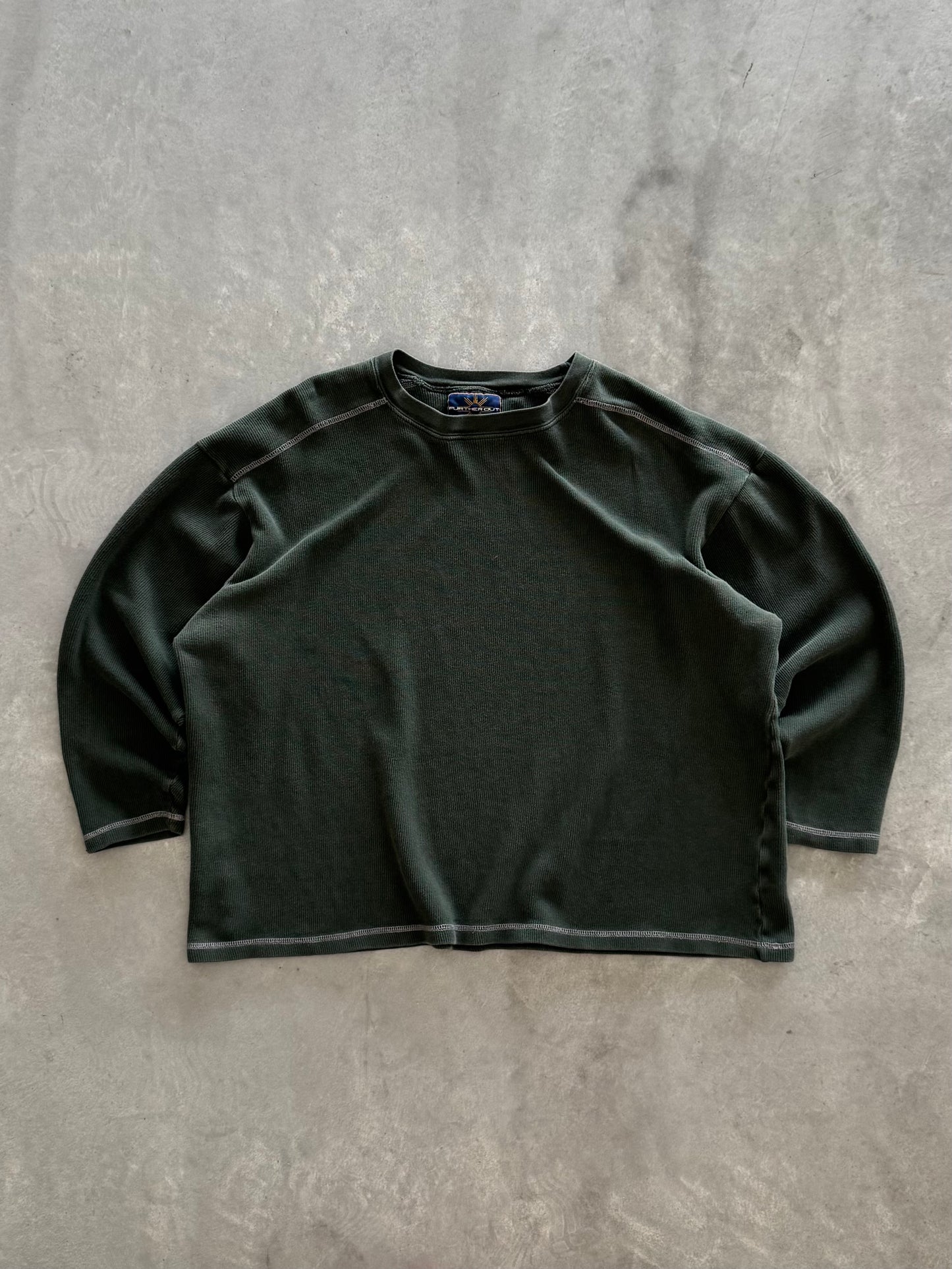 Vintage Further Out Waffle Knit Long Sleeve - XXL