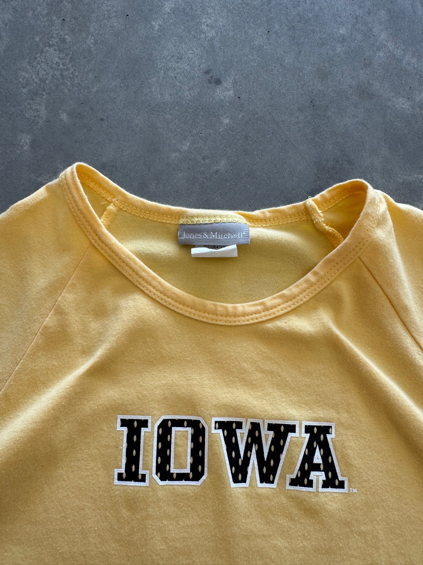 Vintage 90s Iowa Hawkeyes Women’s Baby Tee - M
