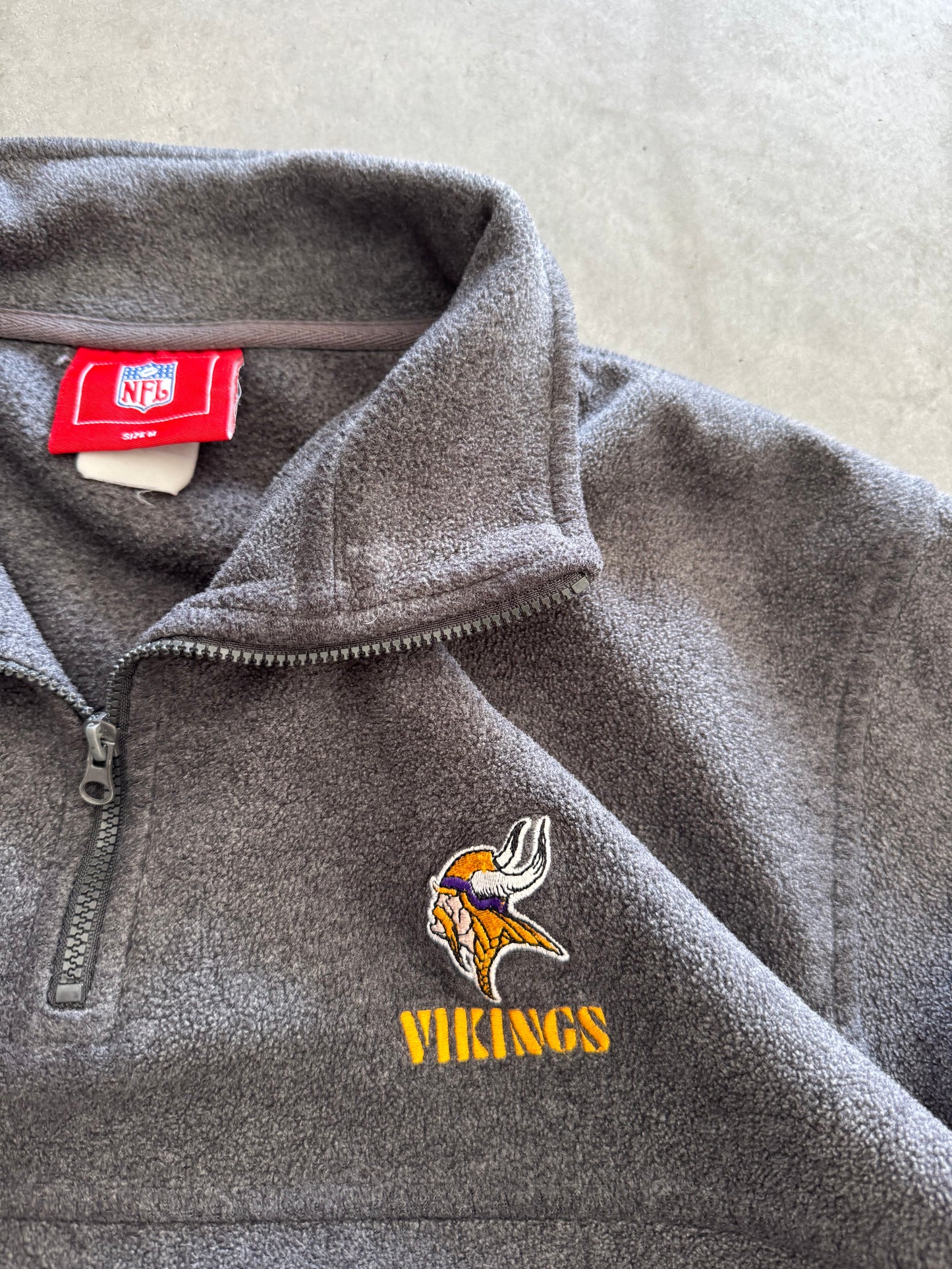 Vintage Minnesota Vikings Fleece Quarterzip - M