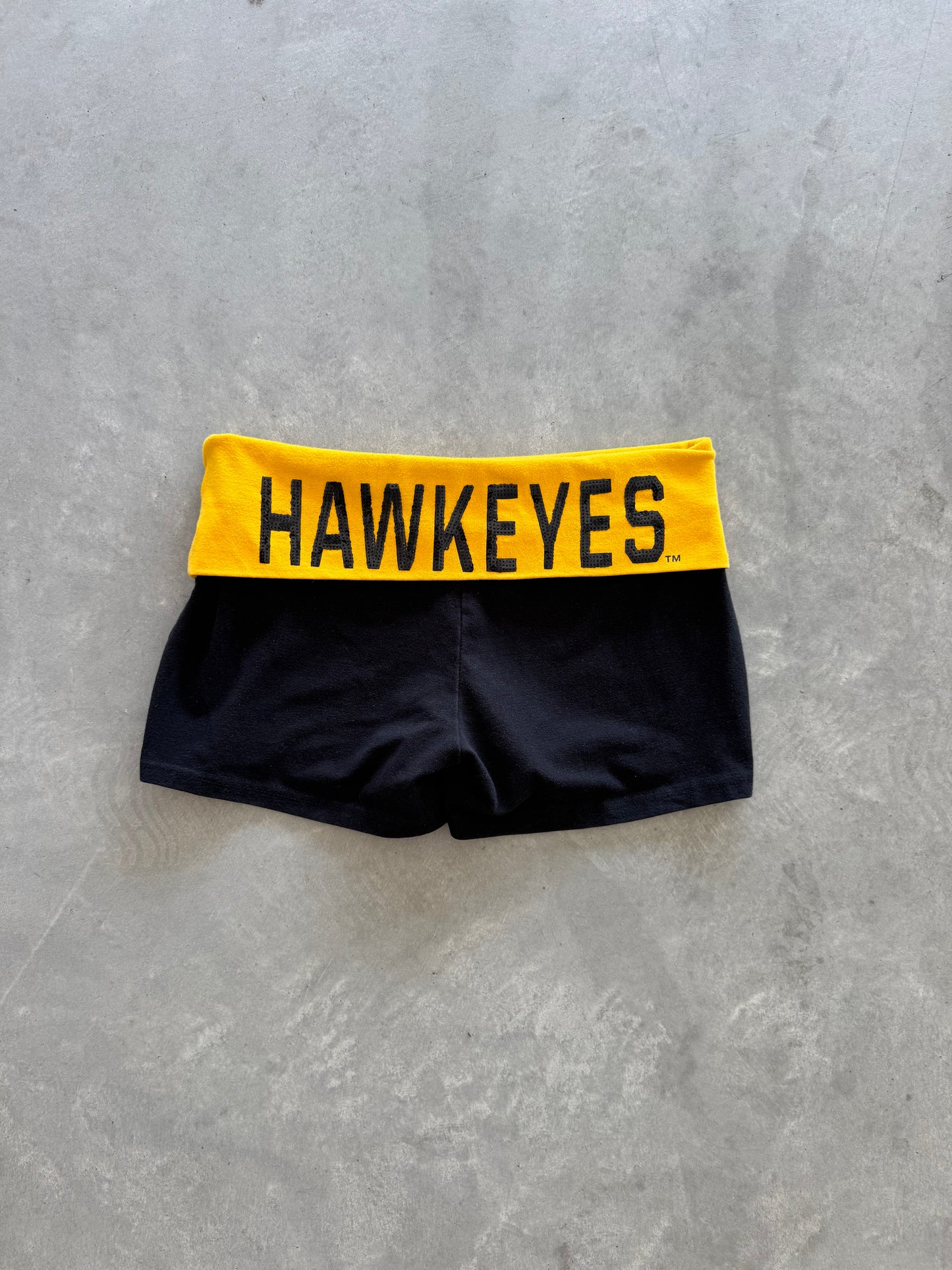 Vintage Iowa Hawkeyes Fold Over Mini Shorts - M