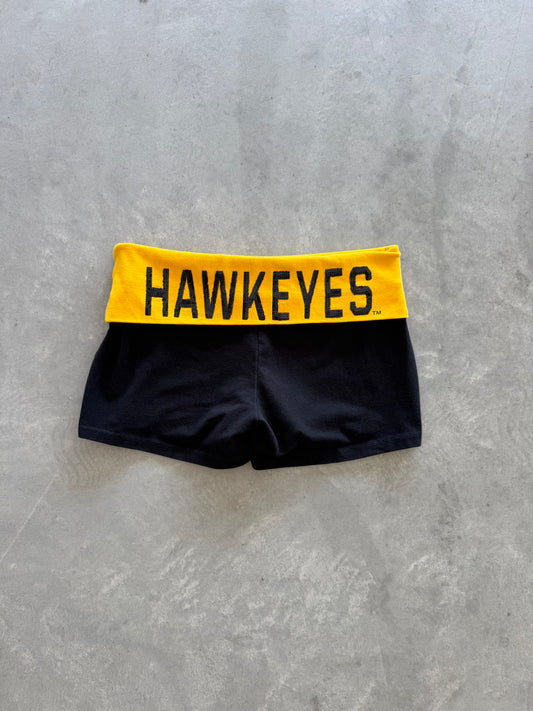 Vintage Iowa Hawkeyes Fold Over Mini Shorts - M
