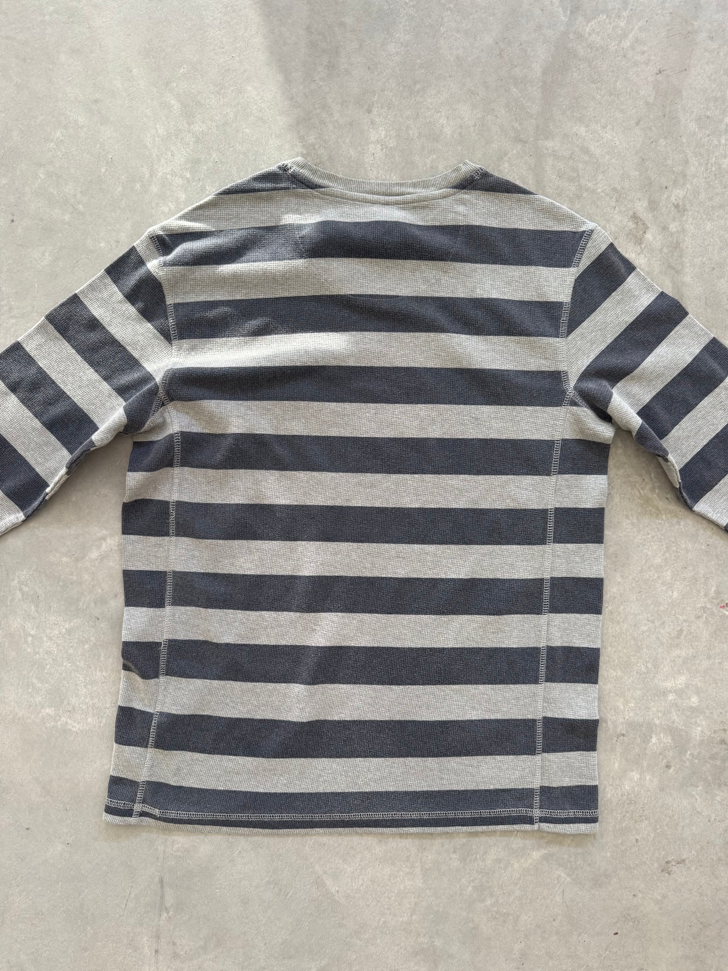 Striped Waffle Knit Longsleeve - L