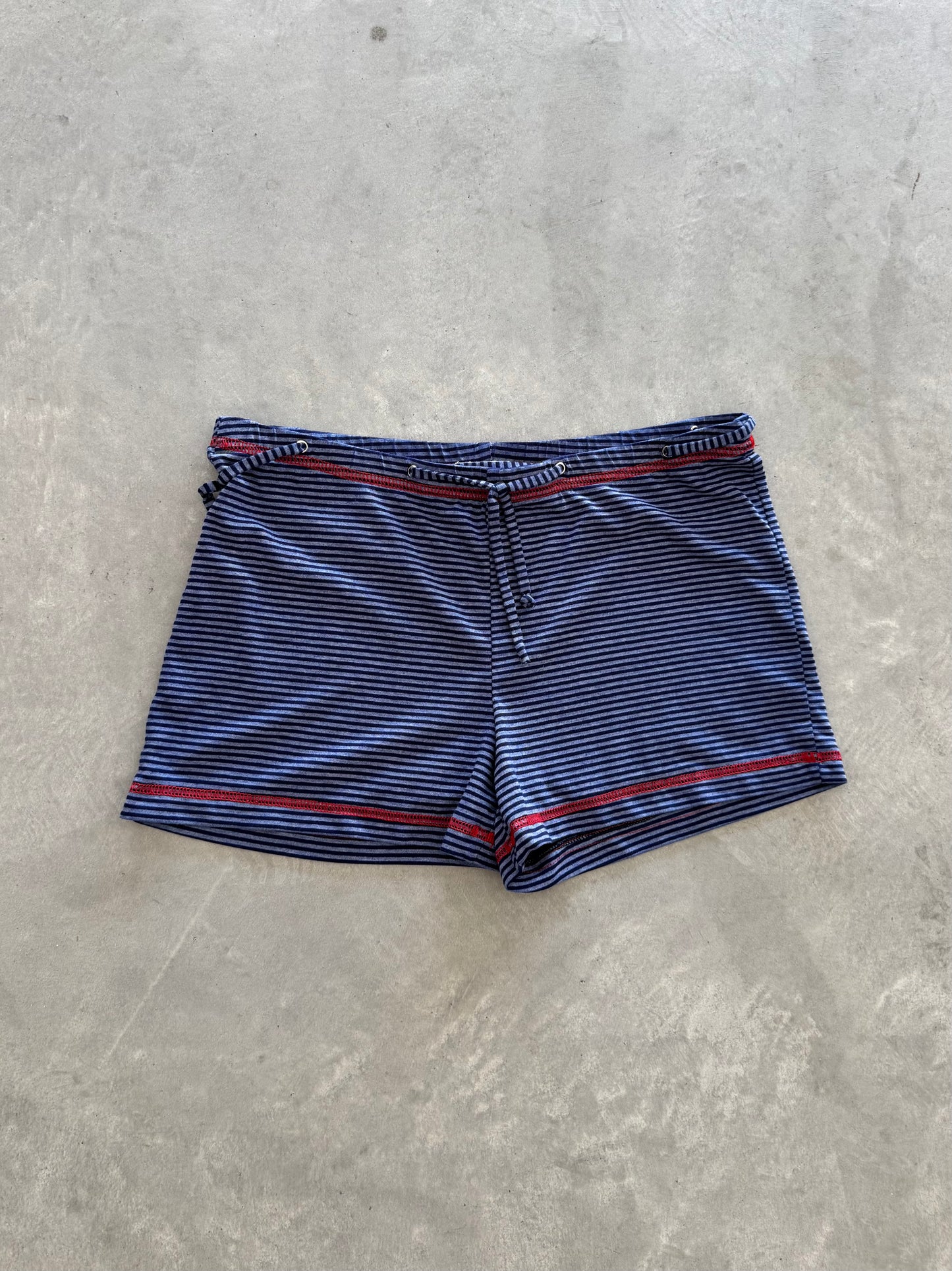Vintage Striped Mini Shorts - M