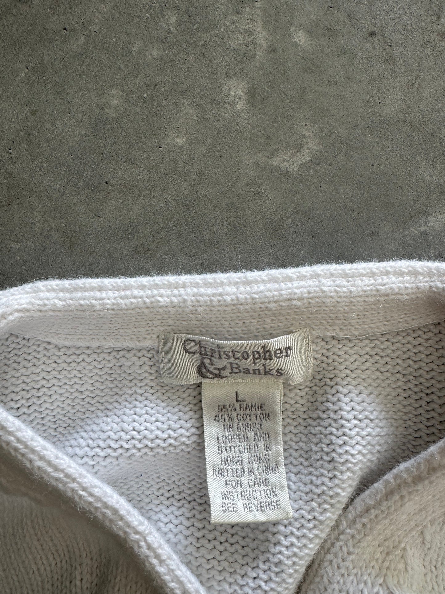 Vintage Christopher & Bank 3/4 Sleeve Cardigan - L