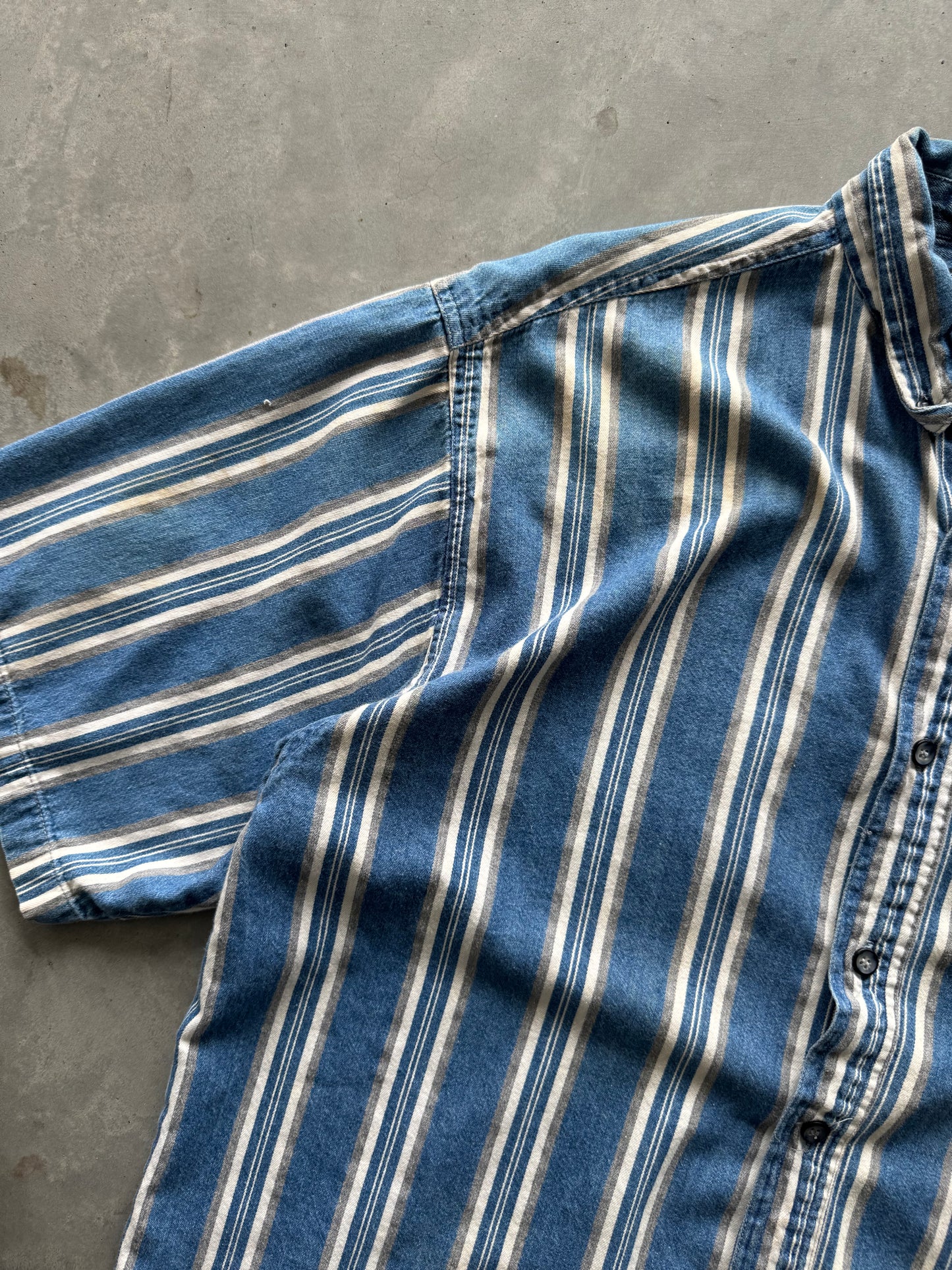 Vintage Striped Button Down - XL