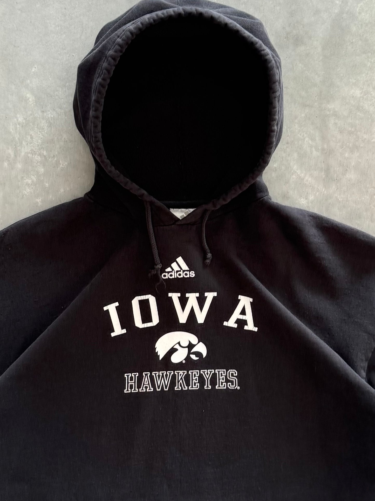 Vintage 00s Adidas Iowa Hawkeyes Hoodie - L