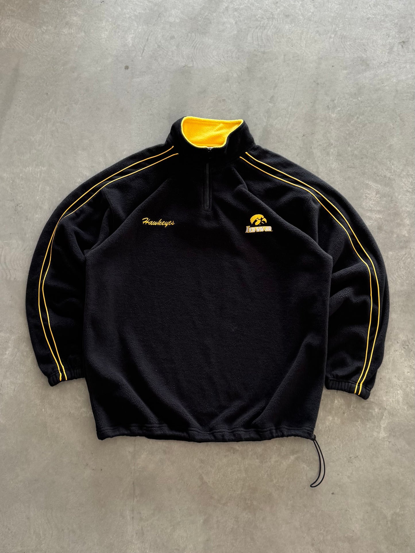 Vintage Iowa Hawkeyes Fleece Quarterzip- XXL