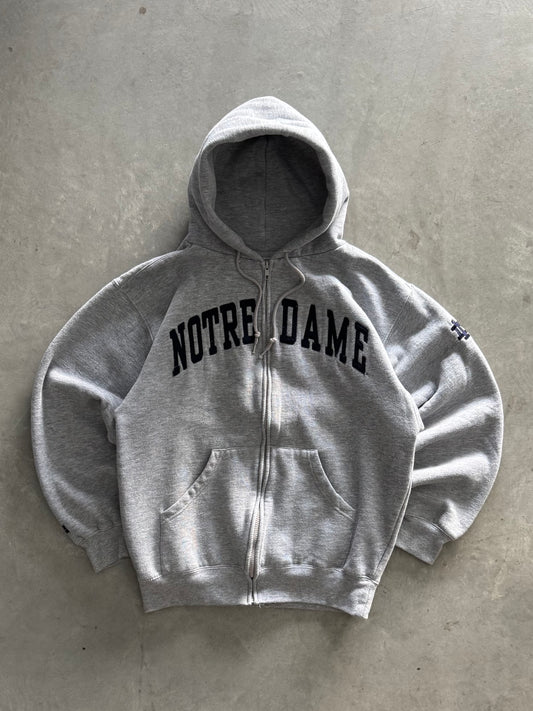 Vintage Notre Dame Zip Up Hoodie - M