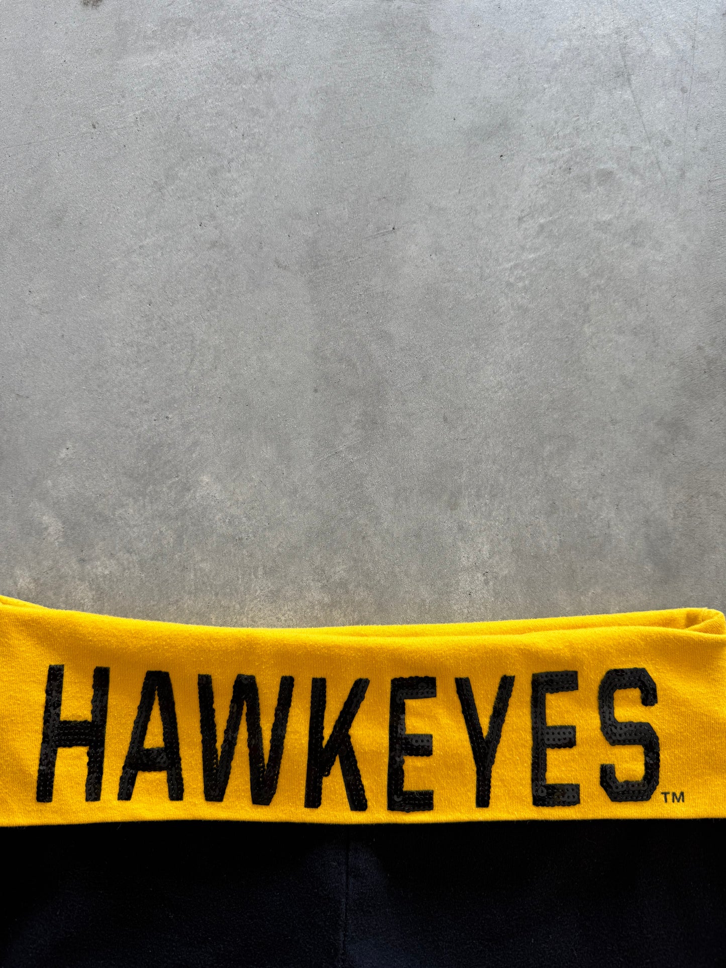 Vintage Iowa Hawkeyes Fold Over Mini Shorts - M