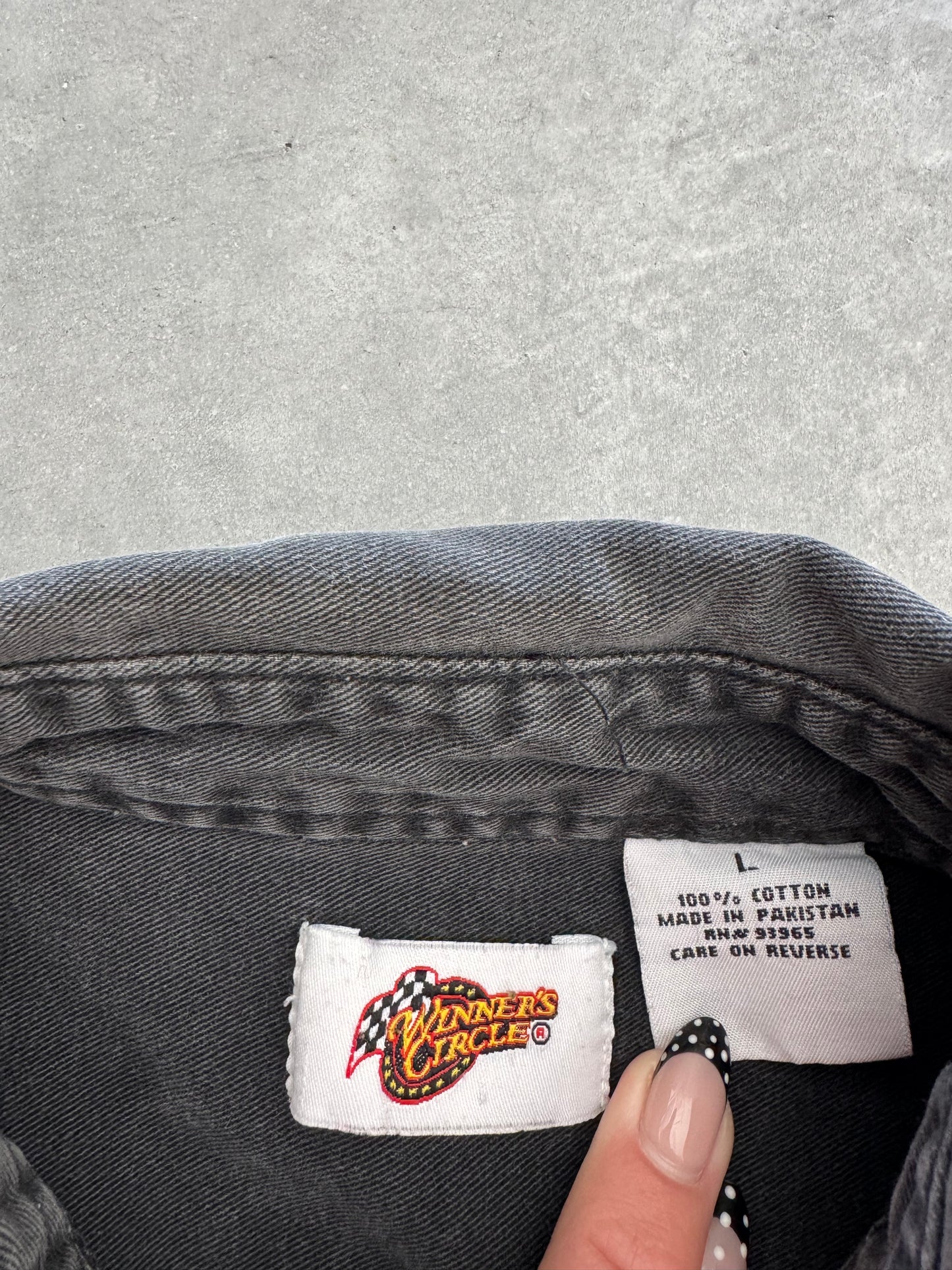 Vintage Nascar Denim Polo - L