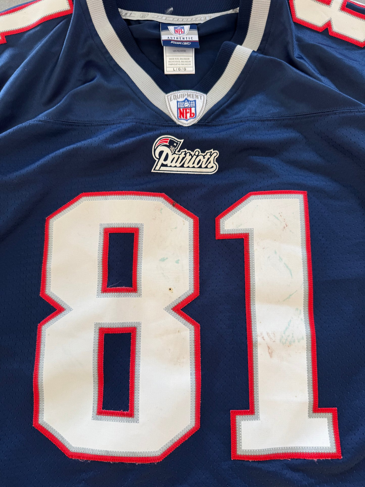 Vintage Reebok Randy Moss Patriots Jersey - L