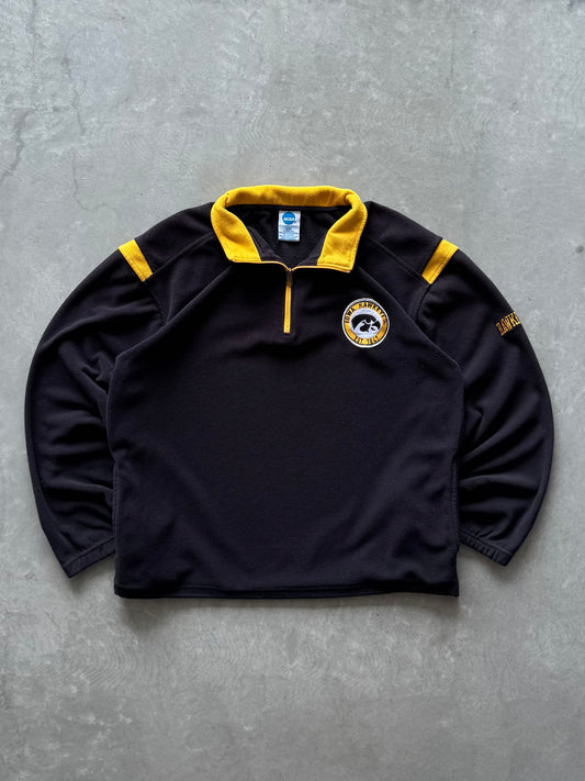 Iowa Hawkeyes Fleece Quarter Zip - L