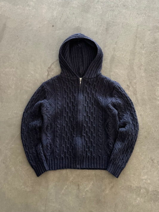 Vintage Knit Women’s Zip Up Hoodie - M