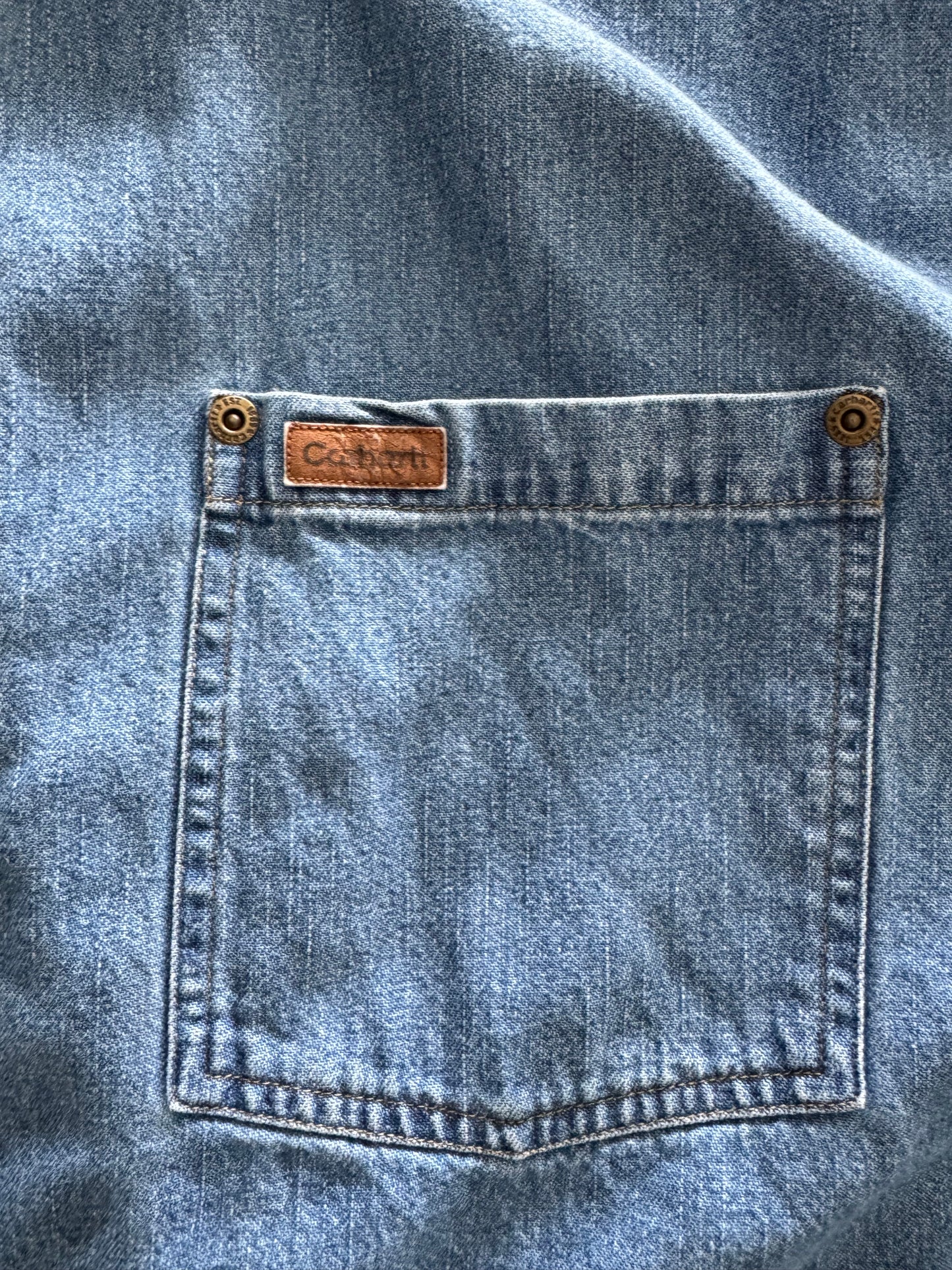Vintage Carhartt Denim Button Up Jacket - XXL