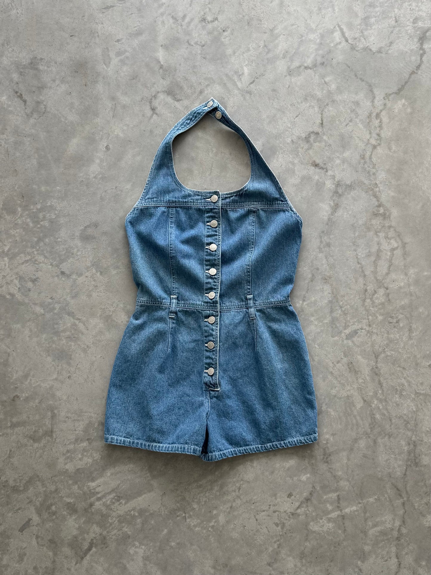 Vintage Jeanswear Denim Romper - M