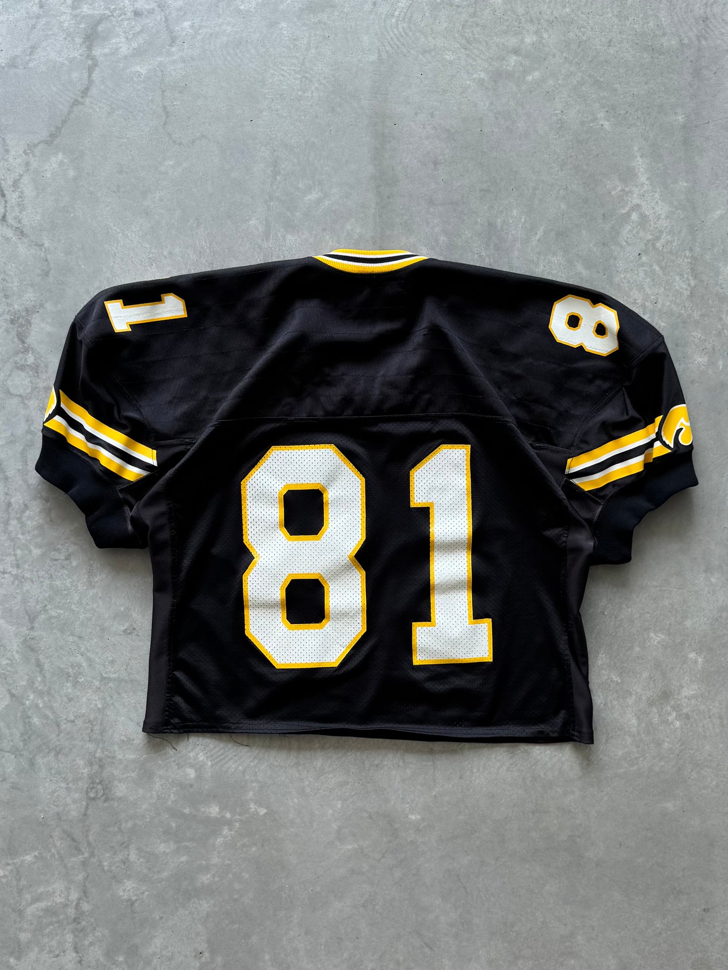 Vintage 90s Iowa Hawkeyes Cropped Reebok Jersey - XL