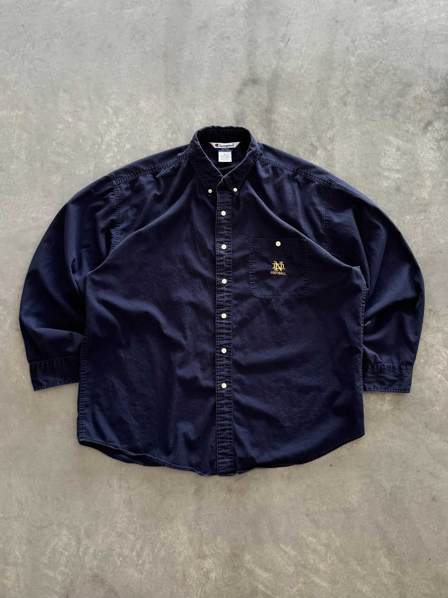 Vintage Notre Dame Champion Button Up - XL